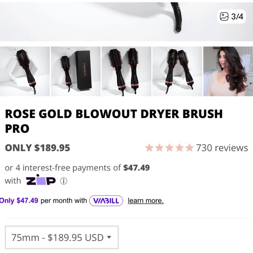 FoxyBae Hair Dyer Brush